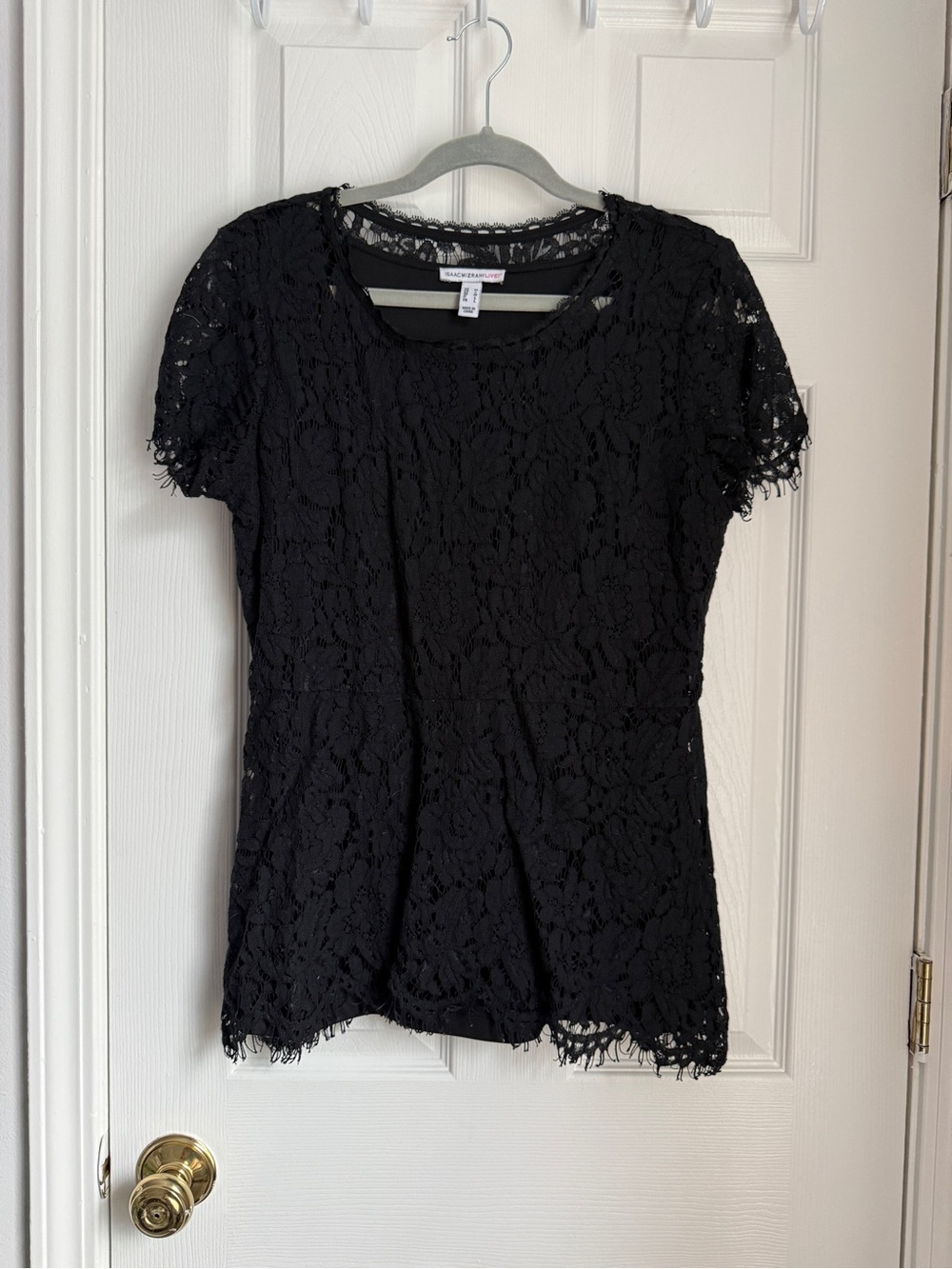 Isaac Mizrahi Live! Floral Lace Tunic Blouse – Women’s Medium